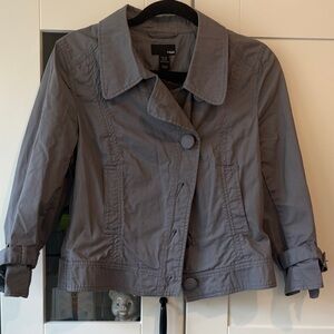 H&M Women's Gray Short Trench Jacket